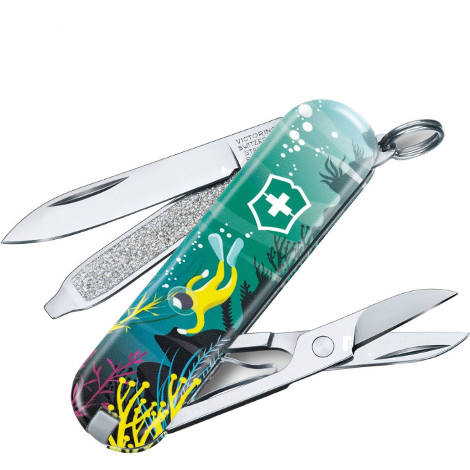 Складной нож Victorinox Classic Deep Dive 0.6223.L2006
